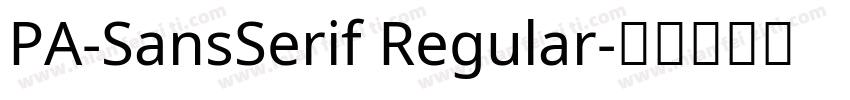 PA-SansSerif Regular字体转换